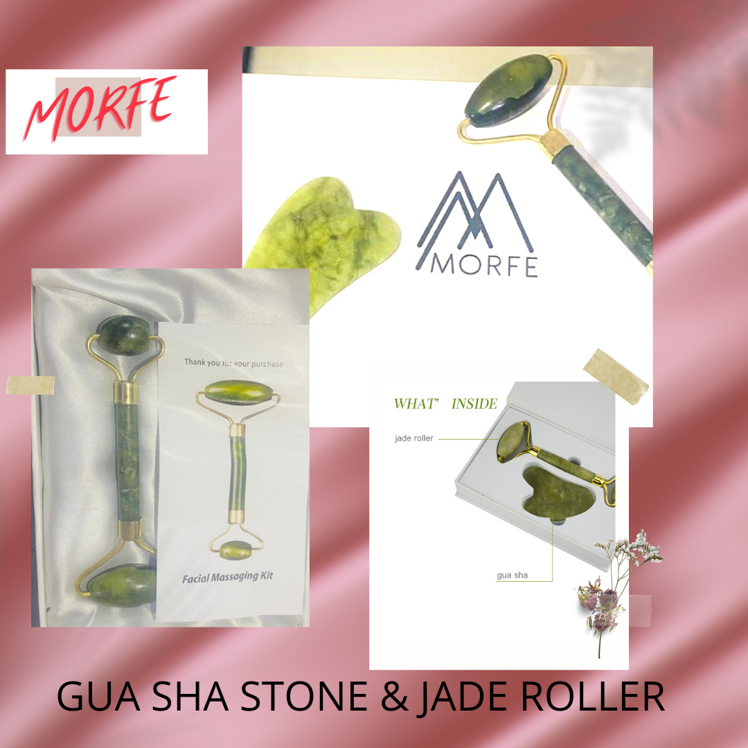 Gua Sha Stone with Jade Roller